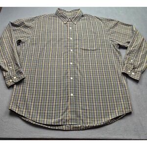 Ivy Crew Mens‎ XL Long Sleeve Button Down Green Check Shirt